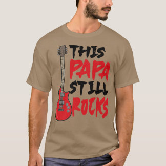 T-shirt Hommes Ce Papa Roche Toujours, Guitare Papa826