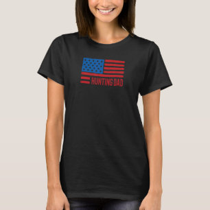 T-shirt Hommes Chasse Patriotique Papa Usa Drapeau América