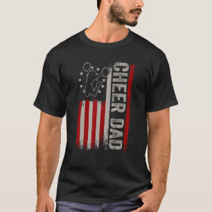 T-shirt Hommes Cheer Papa Vintage Américain Drapeau Père C