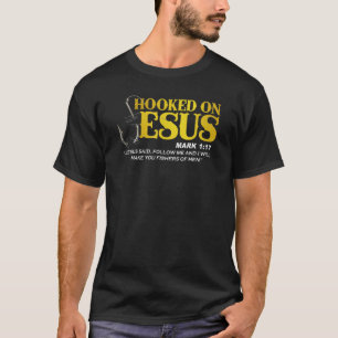 T-shirt Hommes chrétien Accroché à Jésus a dit Suivez-moi