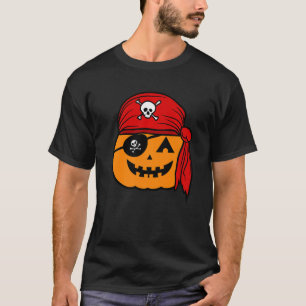 T-shirt Hommes Citrouille Pirate Lazy Costume d'Halloween