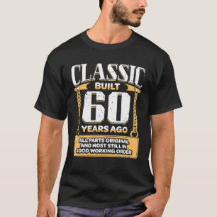 T-shirt Hommes Classique 60 Ans Construit Il Y A 60 Ans Am