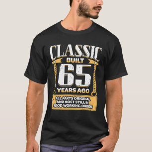 T-shirt Hommes Classique 65 Ans Construit Il Y A 65 Ans