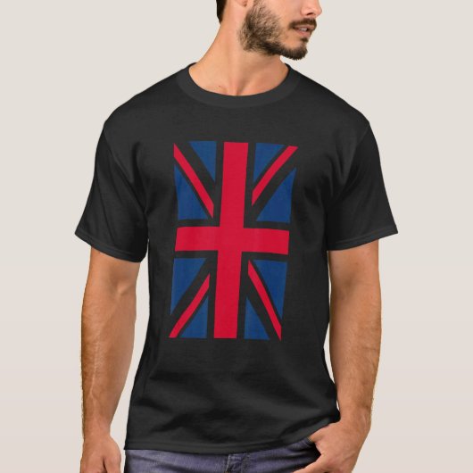 T-shirt Hommes Cool anglais Vertical Anglais Union Jack Fl (Devant)