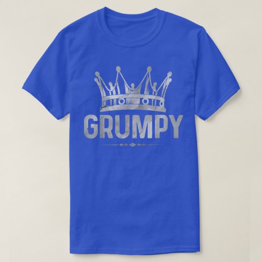 T-shirt Hommes Cool Grumpy King Crown American Patriotique (Design devant)