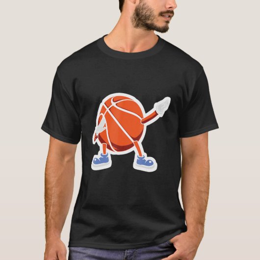 T-shirt Hommes Dabbing Basketball Dancing Ball Jeu En Chau (Devant)