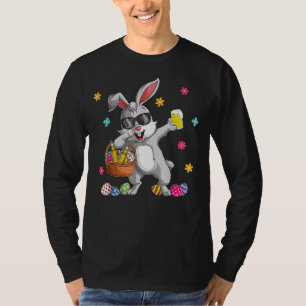 T-shirt Hommes Dabbing Rabbit Oeufs de Pâques Dab Hommes F