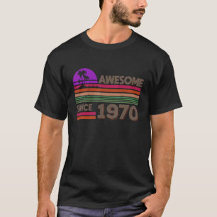 T-shirt Hommes De 52 Ans Femmes Étonnant Depuis 1970