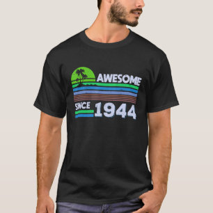 T-shirt Hommes De 78 Ans Femmes Étonnant Depuis 1944