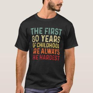 T-shirt Hommes de 80 ans rétro, 80e anniversaire