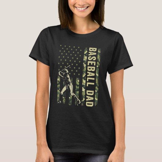 T-shirt Hommes de baseball Camion Américain Drapeau Baseba (Devant)