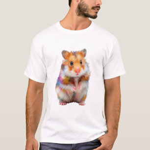 T-shirt Hommes de hamster stylisés à la peinture à l'huile
