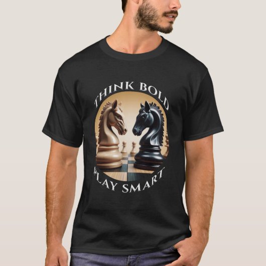 T-shirt Hommes d'échecs noirs (Devant)