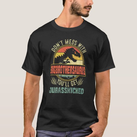 T-shirt Hommes déçus Big Brothersaurus Dinosaur Rex Gras (Devant)