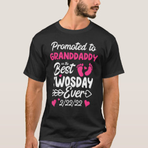 T-shirt Hommes Deux Jours Promu À Grand-Papa Grand-Père No
