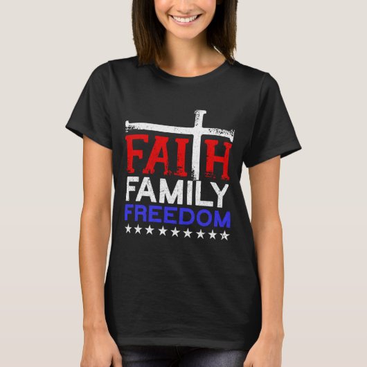 T-shirt Hommes Dieu Pays Famille _ Jour des vétérans améri (Devant)