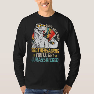 T-shirt Hommes Dinosaures Vintages Frère Rex Saurus Famill