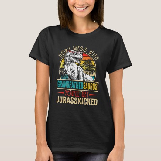 T-shirt Hommes Distants Grandfathersaurus Dinosaur Rex (Devant)