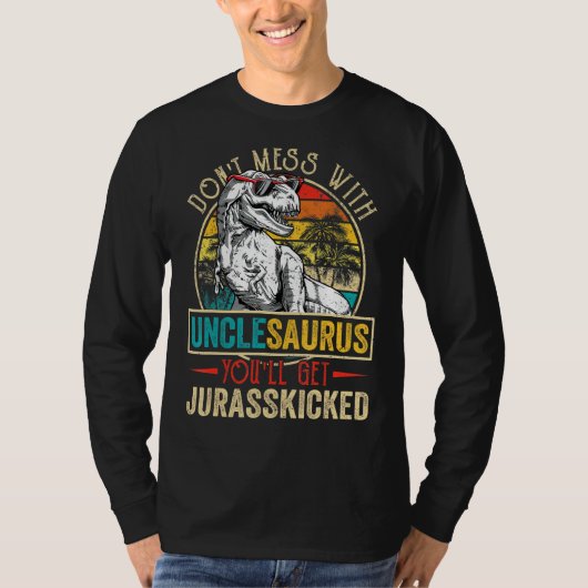 T-shirt Hommes Distants Unclesaurus Dinosaur Rex Fathe (Devant)