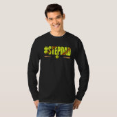 T-shirt Hommes Distressed Softball Stepdad Pères de softba (Devant entier)