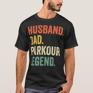 T-shirt Hommes Drôle Libre Coureur Mari Papa Parkour Légen