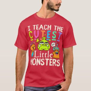T-shirt Hommes Drôle Monstre Halloween Pour Enseignant 594