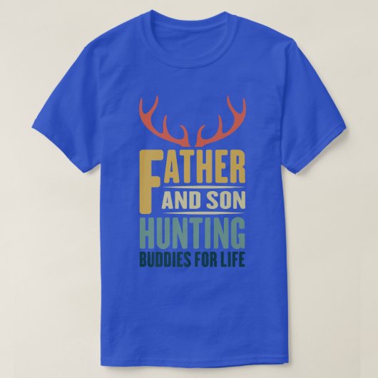 T-shirt Hommes Drôle Papa Père Et Fils Chasse Les Épouses (Design devant)