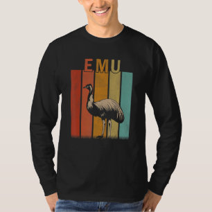 T-shirt Hommes Emu Distants Femmes Kid Cute Emu Retro