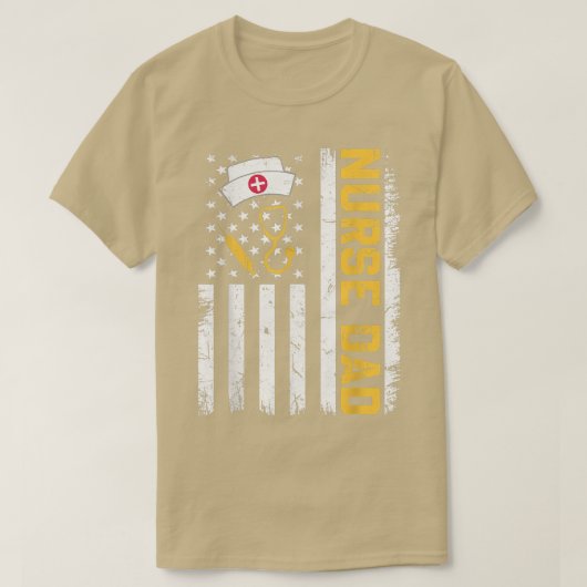 T-shirt Hommes en détresse États-Unis Drapeau Infirmière P (Design devant)