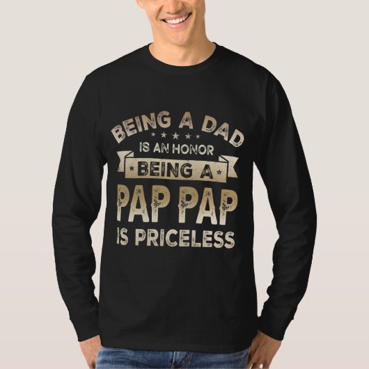 T-shirt Hommes Être un DAD est HONNEUR Être un PAP PAP PAP (Devant)