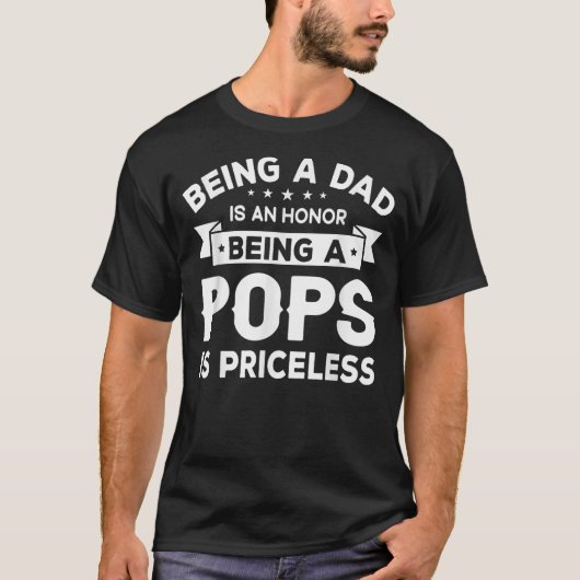 T-shirt Hommes Être un DAD est HONNEUR Être un POPS est (Devant)