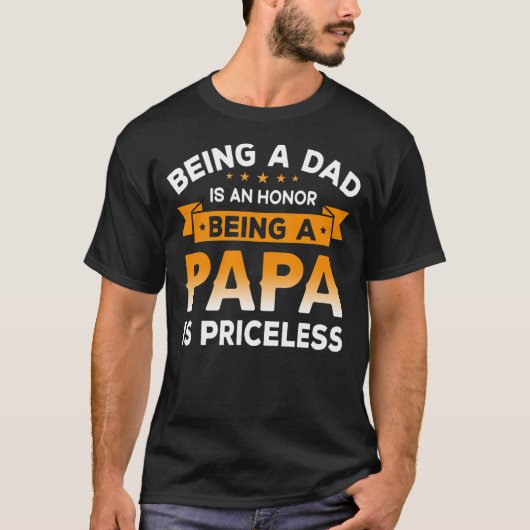 T-shirt Hommes Être un DAD est un HONNEUR Être un PAPA est (Devant)
