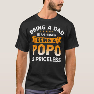 T-shirt Hommes Être un DAD est un HONNEUR Être un POPO e