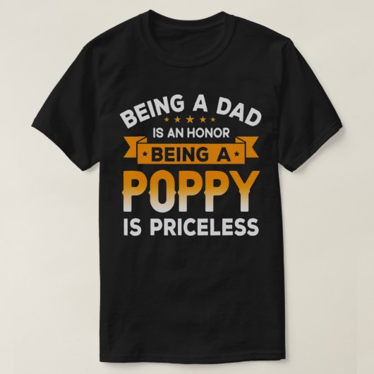 T-shirt Hommes Être un DAD est un HONNEUR Être un POPPY es (Design devant)