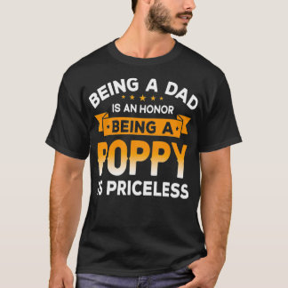 T-shirt Hommes Être un DAD est un HONNEUR Être un POPPY es