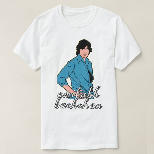 T-shirt Hommes Femmes Amitabh Bachchan Style Rétro (Design devant)