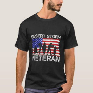 T-shirt Hommes Femmes Désert Bouclier Vet Désert Tempête V
