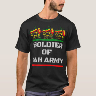 T-shirt Hommes Femmes Jamaïque Reggae Jah Army Rastafari L