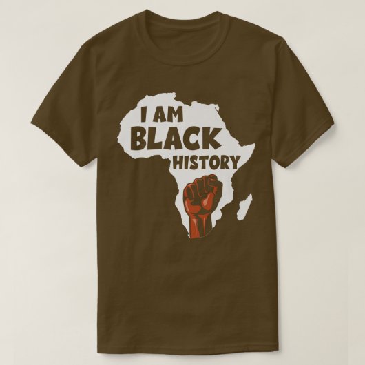 T-shirt Hommes Femmes Je Suis Noir Histoire Mois de l'Hist (Design devant)