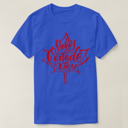T-shirt Hommes Femmes Joyeuses Fête du Canada Design Feuil (Design devant)