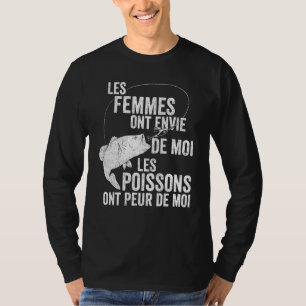 T-shirt Hommes Femmes M'Aiment Poisson Peur Moi En Françai