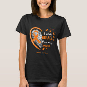 T-shirt Hommes Femmes Portent Orange Pour Leucémie Petit-F