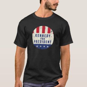 T-shirt Hommes Femmes Rétro Vintage JFK Vote Kennedy Pour