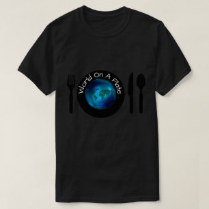 T-Shirt Hommes Femmes S M L XL Monde Sur Une Plaqu