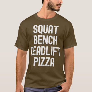 T-shirt Hommes Femmes Squat Banc Deadlift Pizza 9352218