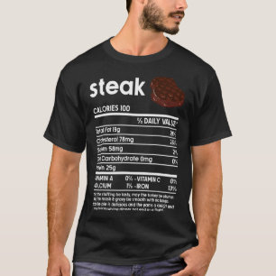 T-shirt Hommes Femmes Thanksgiving Food Shirts, Steak Nutr