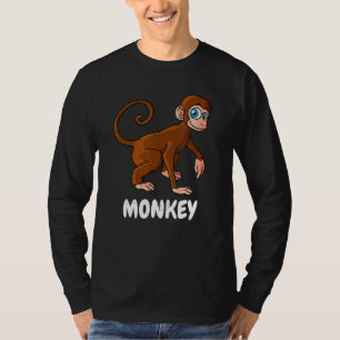 T-shirt Hommes Femmes Zoo Animaux Singes Singes