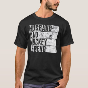 T-shirt Hommes Fête des pères Époux papa Hockey légende Ho