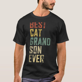 T-shirt Hommes Fête des pères Meilleur Chat Grandson Jamai