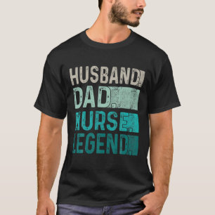 T-shirt Hommes Fête du Père Mari Papa Infirmière Légende D